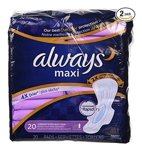 Siempre Maxi Pad Noche A La Mañana Femeninas Con Alas, Super