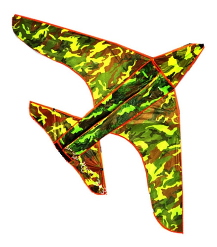 Barrilete Grande Cometa Avión Camuflado De 100 X 80 Cm Ba131