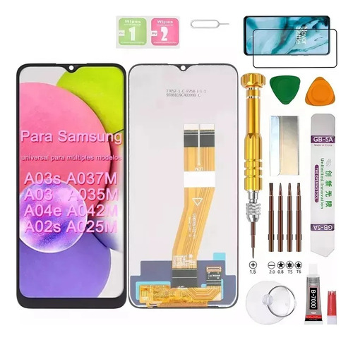 Pantalla Para Samsung Galaxy A03s A03 A02s A04e Display Negr Negro