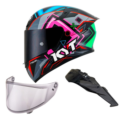 Capacete Kyt Tt Course Grafismos + Viseira + Aerofolio