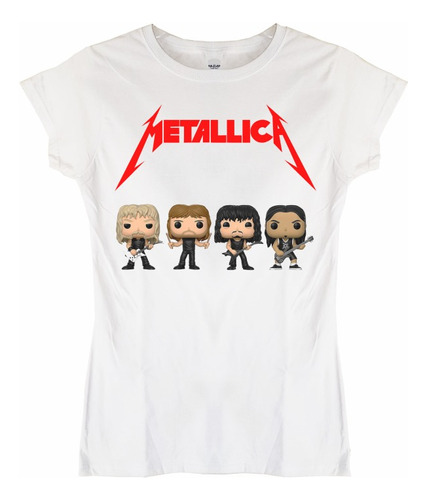 Polera Mujer Metallica Funkos Hetfield Ulr Metal Abominatron