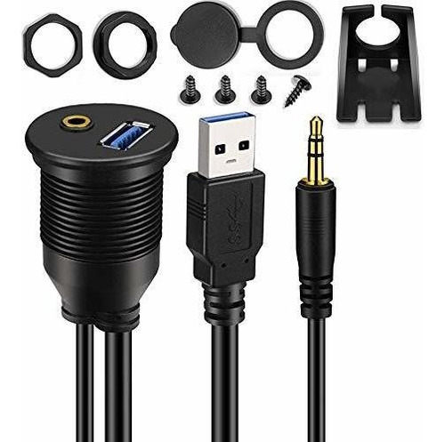 Usb Montar Cable 1m 3 Pies Usb 3 0 3 Y 5 Mm Aux Extensi