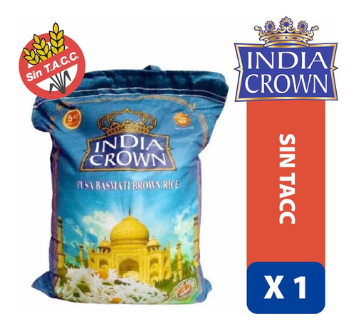 Arroz Basmati Integral India Crown X 5 Kg. Grano Largo