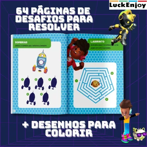 Pkxd Livrão De Atividades E Personagens Para Colorir Com 64 Paginas + 50  Adesivos, Livro Pk