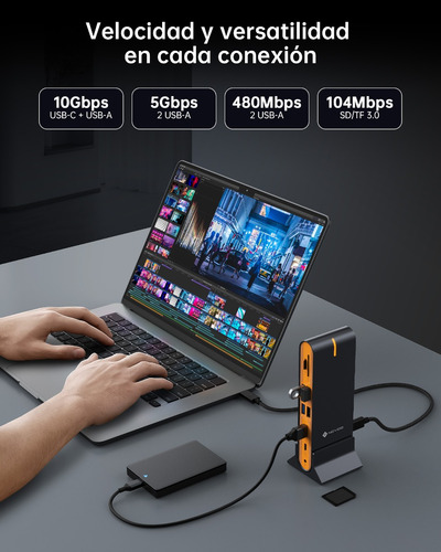 Docking Station Novoo 15 En 1 Usb 3.2 Usb C Hub 8k Dp Dock
