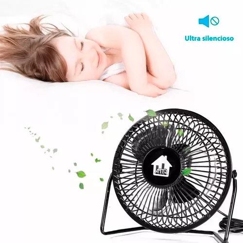 Mini Ventilador Usb Para Escritorio Metálico Apto 220v