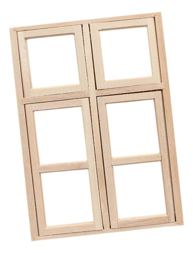 Ventana De Casa De Muñecas Con Decoración De Madera, A