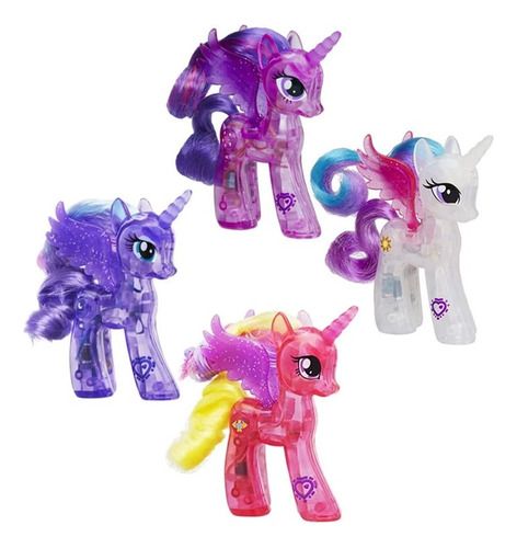Pony Unicornio Luces De Colores Cabello Largo Para Peinar 