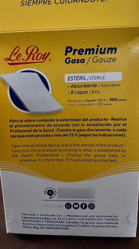 Gasa Estéril Premium Le Roy