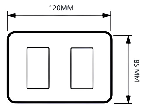 Tapa Doble Base Soporte Modulo Tomacorriente Interruptor