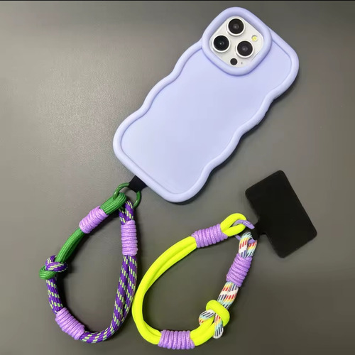 Funda Para Iphone 16 Plus + Correa + Mica + Envio Gb02 Violeta