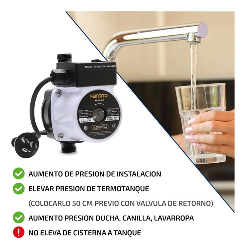 Imagen 5 de 10 de Bomba Presurizadora Elevador 11 Metros 3 Baños Bronce Agua