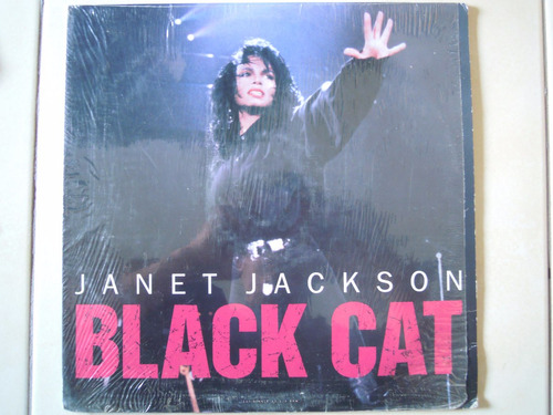 Janet Jackson Lp Single Black Cat Importado