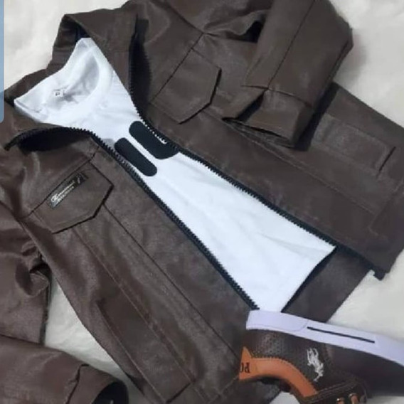 Jaqueta Couro Infantil Masculino Hering | MercadoLivre.com.br