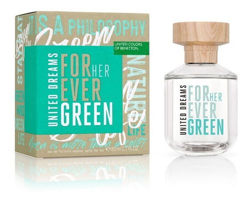 Imagen 2 de 9 de Benetton U.d. Forever Green Her Edt 80ml - Perfume Mujer