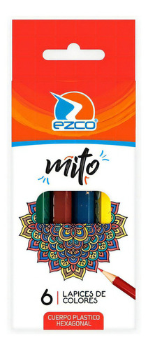 Lapices Ezco Mito Cortos X 6 Colores X 6 Cajas