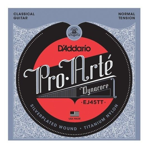 Daddario Ej45tt Proarte Dynacore Cuerdas De Guitarra Clasica