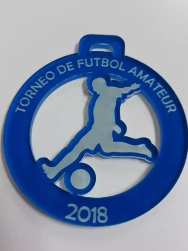 Medalla Acrilico Color Torneo Futbol Premiaciòn X 50 Unid