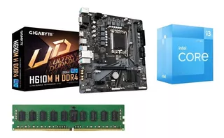 Kit Actualización Intel Core I3 12100 Gigabyte H610 4gb Kt