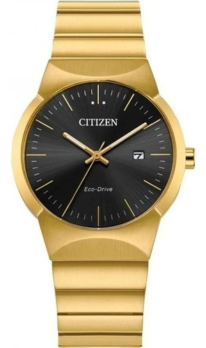 Reloj Citizen Axiom Original Ew2672-58e Para Dama E-watch Color De La Correa Dorado Color Del Bisel Dorado Color Del Fondo Negro