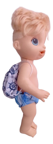 Kit Praia Shot + Cueca + Bolça Para Boneco Baby Alive