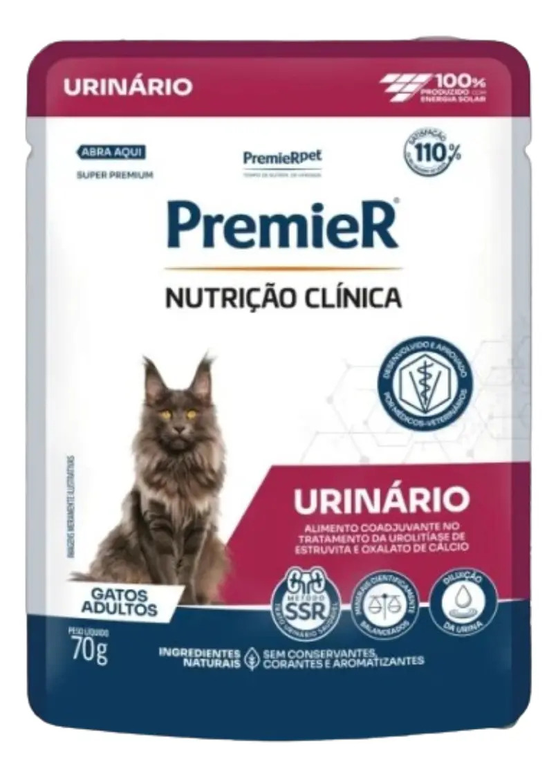 Alimento Úmido Sachê Premier Urinário Para Gatos 70g