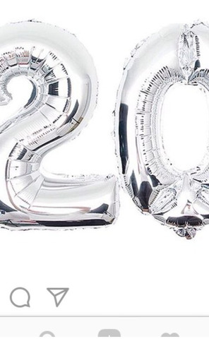 Globos Metalizados Numeros De Un Metro