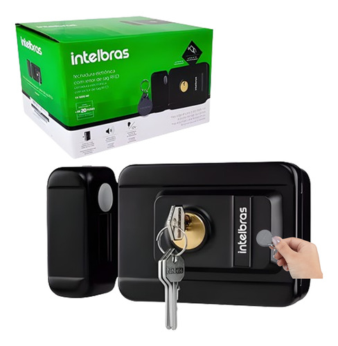 Fechadura Elétrica Fx 3000 Mf C/ Leitor Tag Rfid Intelbras