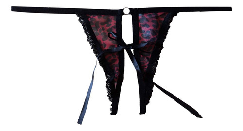 Sexy Panty Abierta De Animal Print