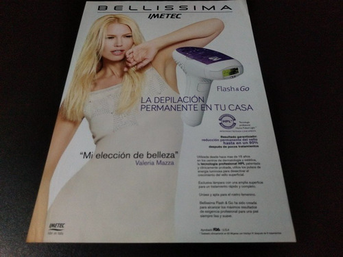 (pf092) Publicidad Bellissima * Valeria Mazza