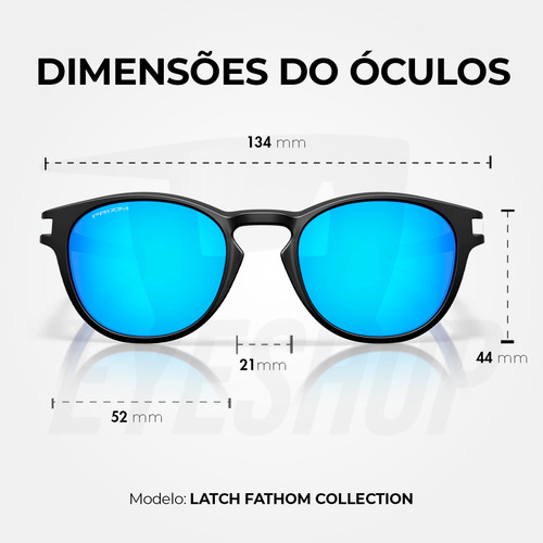 Óculos De Sol Oakley Latch Matte Black Prizm Sapphire