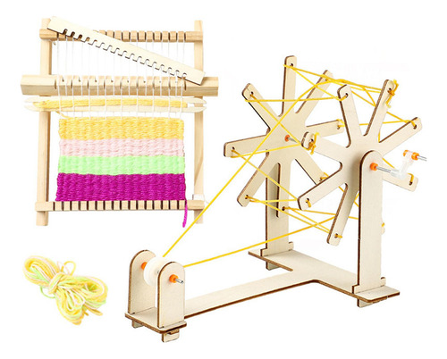 T Telar De Madera Con Accesorios, Manualidades Hechas A