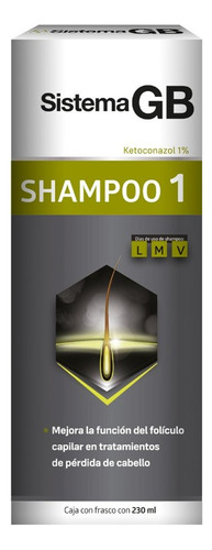  Shampoo 1 Sistema Gb Anticaída Y Anticaspa Para Hombre 230 Ml