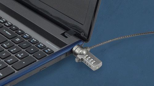 Cadeado Para Notebook Com Senha De 4 Dígitos E Cabo De Aço