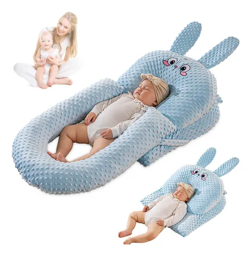 Almohada de cuña para bebé, cojín anti reflujo para cólicos, mejor para  cuna, cuna de bebé, cama de niños, anti escupir leche y lactancia (blanco