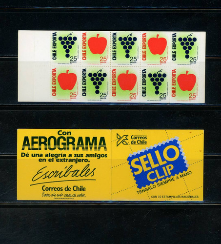 Sellos De Chile. Chile Exporta Frutas. Sellos Clip, Carnet.