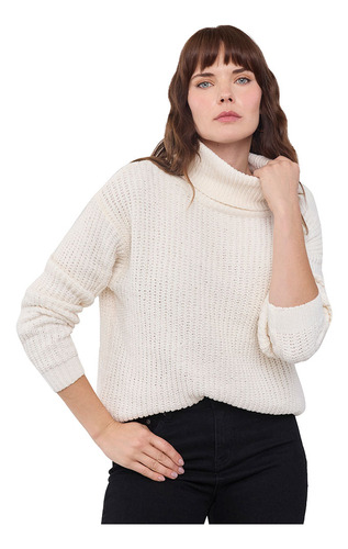 Sweater Mujer Chenille Palo Rosa Corona
