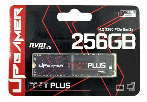 Ssd 256gb Up Gamer M.2 Nvme Fast Plus Gen 3 Upg3k256fstplus Preto