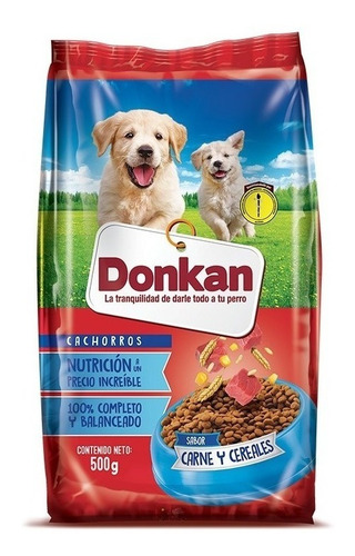Imagen 3 de 3 de Alimento Para Perros Donkan Cachorros 500gr X4 Uds