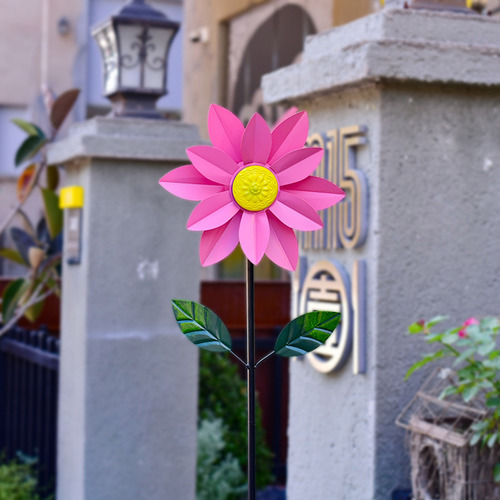 Molino De Viento Giratorio Y Outdoor Iron Art Para Jardín De
