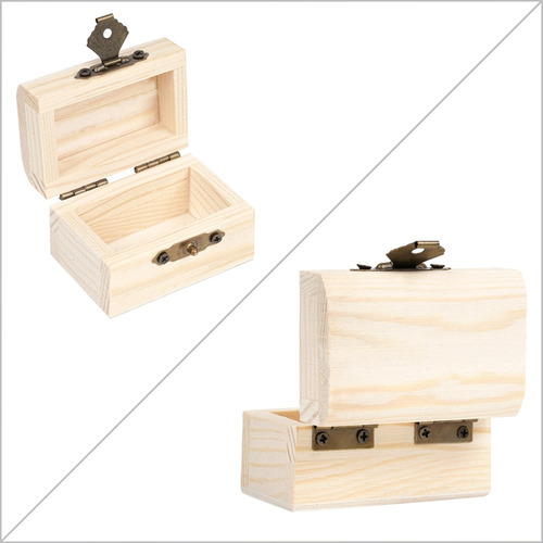 Nuevo Caja De Madera Shore Pequeña Con Tapa Abatible (pack