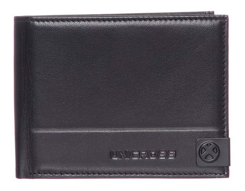 Billetera Cuero Hombre Unicross 81101 Calidad Premium. Negro