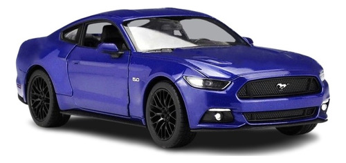 Ford Mustang Gt 2015 5.0 V8 - Muscle Car Azul - Welly 1/24