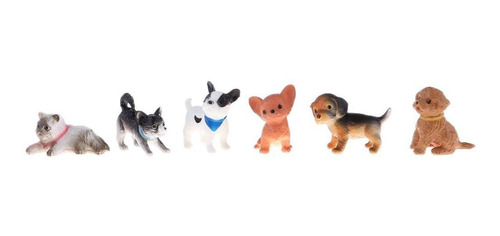 6 Accesorios Para Muñecas Dollhouse Animals Pets Con Forma D