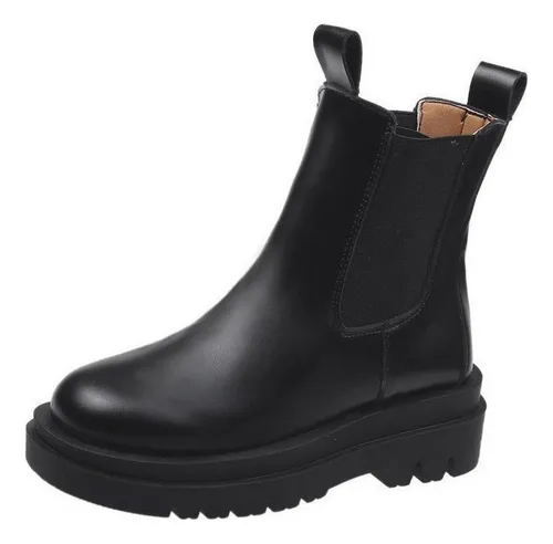 Botas Negras Hombre Suela Gruesa