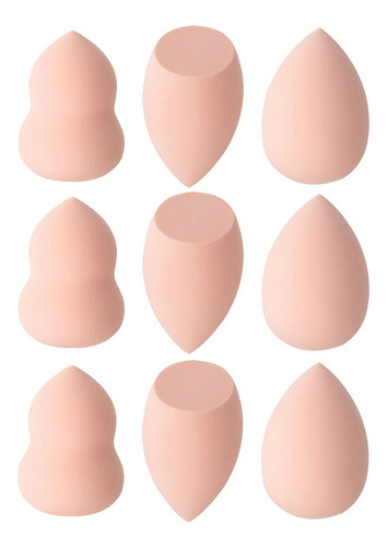 9 Pcs Maquillaje Sponges Fundación Mezcla Esponja Belleza Es