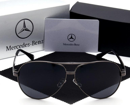 Óculos De Sol Mercedes Benz Metal Polarizado Uv400 Luxo