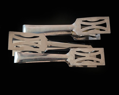 Pinzas Para Hielo 3 Piezas Plateado (Usado)