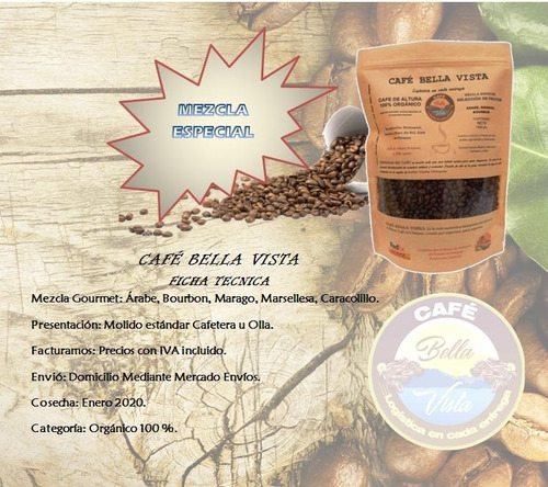 Café De Chiapas 100% De Altura Tostado Artesanal Molido 1kg