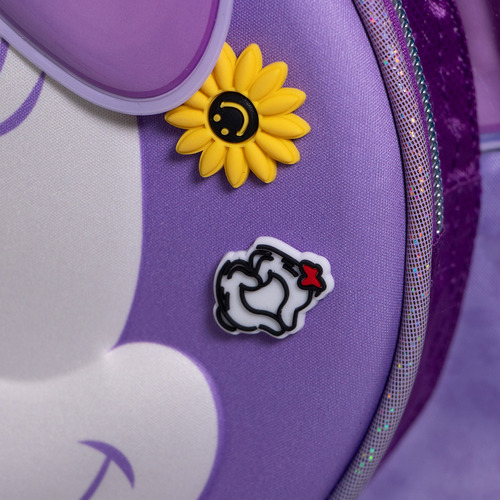 Mochila Minnie Mouse Ruz Original Kinder Con Ruedas Violeta Liso